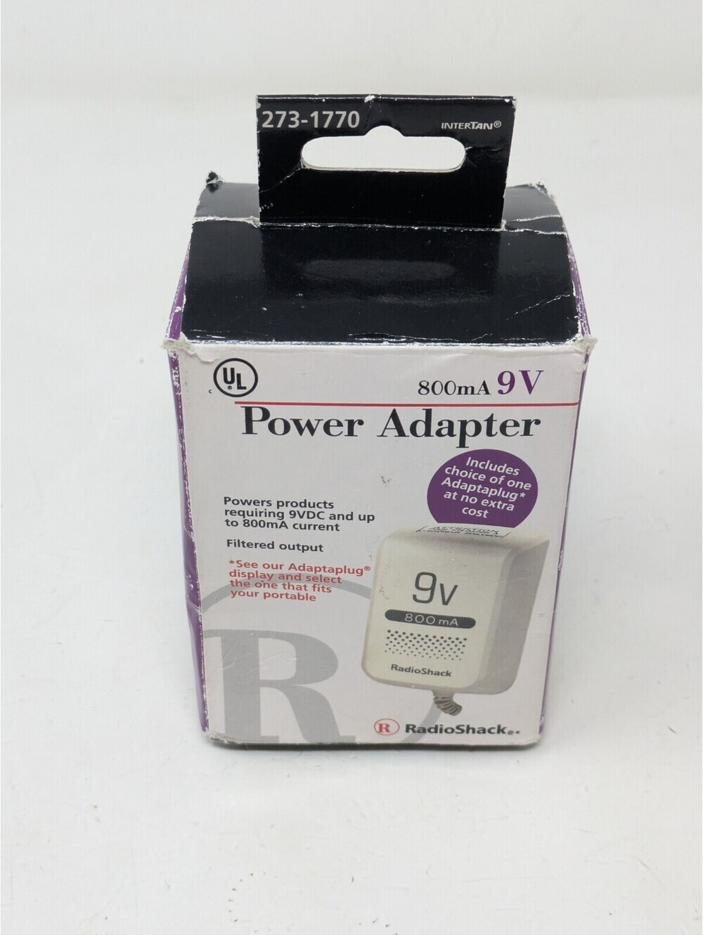 Radio Shack 9V Power AC Adapter 273-1770 9VDC 800mA 12W Class 2 Transformer
